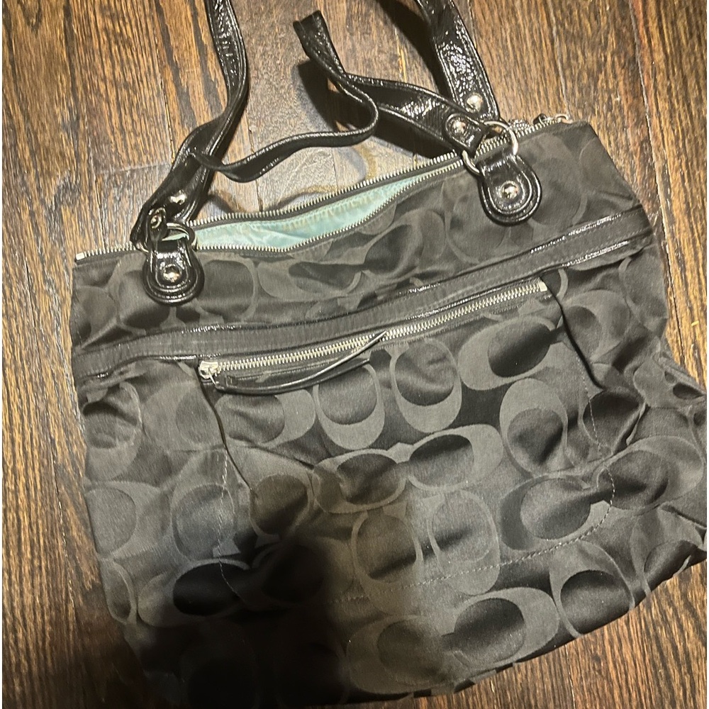 All black coach purse